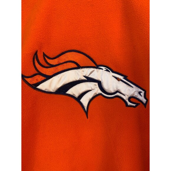 NFL Denver Broncos Reversible Jacket M Blue Canvas Orange Fleece RCC10443 - Picture 11 of 14